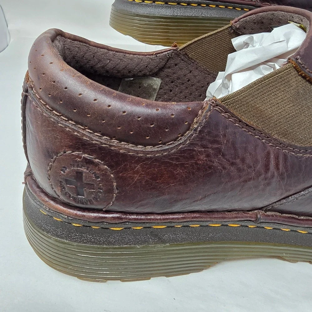 Dr. Martens Orson Mens Size 10 Slip On Loafers Brown Leather AirWair Shoes Good